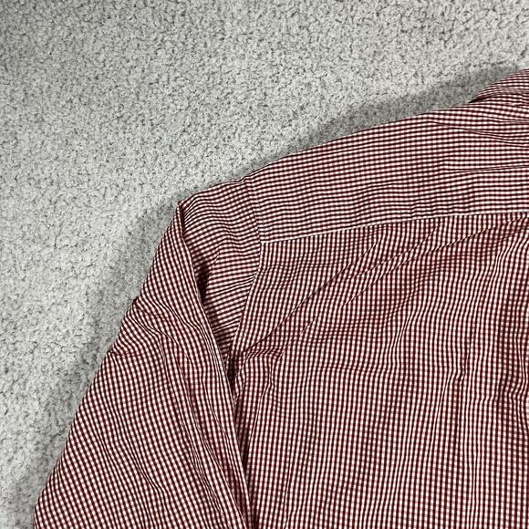 Ermenegildo Zegna Shirt Men XL Red Button Long Sleeve Made Italy Soft - Picture 10 of 15